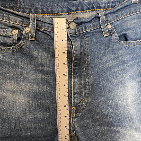 Levis 513 Men Slim Straight Mid Rise Stretch Medium Wash Denim Jean 34x31.5* - Picture 6 of 9